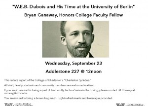 WEB-Dubois-300x215 Wednesday's Faculty Lecture - "W.E.B. Dubois and His Time at the University of Berlin" by Bryan Ganaway