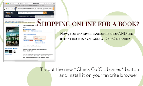 Try the new "Check CofC Libraries" button