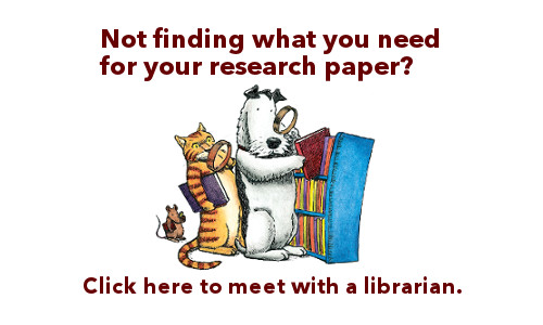 Image of cartoon characters looking for a book.