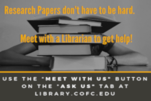 Research Papers don't have to be hard. Meet with a Librarian to get help!