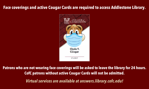 Face Coverings and Cougar Cards Required Graphic