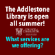 Addlestone Library is Open graphic