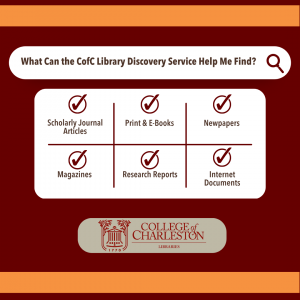 What can the library discovery service help you find?